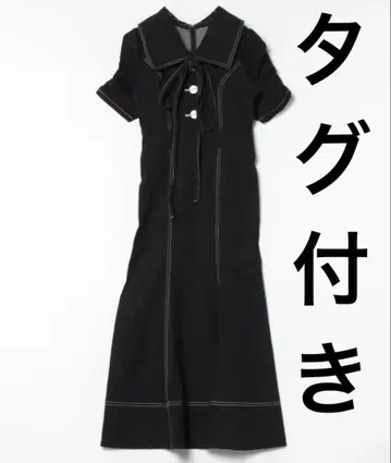 RESEXXY 리젝시 스티치 데님 롱 원피스 데님 원피스