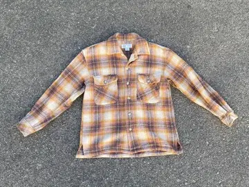 새상품급 좋은 배색 SEVENTH CLUB 체크 플란넬 셔츠 옴브레 M