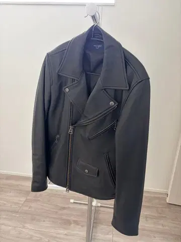 backnumber 가죽 더블 라이더 자켓 블랙 양가죽