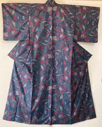 새상품급 쇼와 레트로*순수 실크 오시마 명주(이중 기모노) 기성품