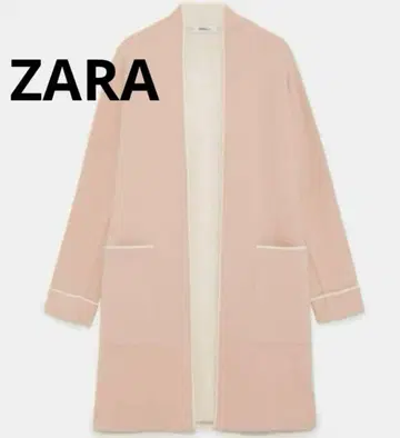 ZARA [ 새상품 ] 자라 아무로 나미에 착용 파이핑 니트 가디건 핑크
