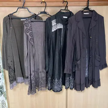 axes 액시즈 원피스 겉옷 정크 차콜 프릴 브라운