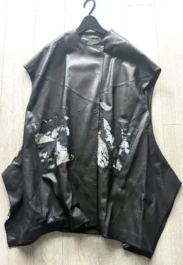 램 가죽 베스트 Pacmy 블랙 L 사이즈