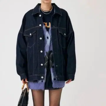 moussy 데님 롱 자켓