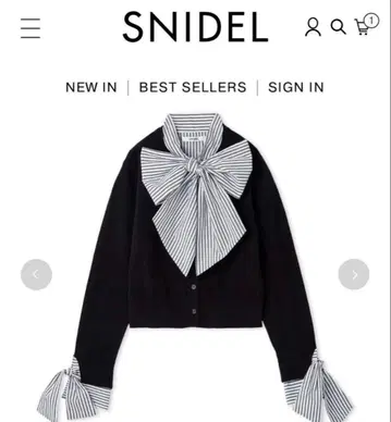 SNIDEL 보타이 도킹 니트 풀오버