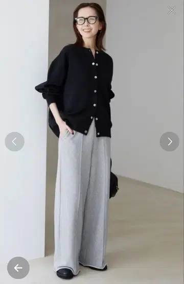 SLOBE IENA 쭈리 와이드 팬츠 그레이 와이드 팬츠