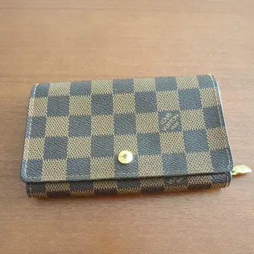 다미에 캔버스 접이식 지갑