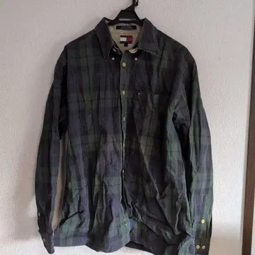 TOMMY HILFIGER 체크 그린 셔츠