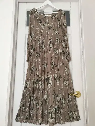 코코딜 꽃무늬 롱 드레스 그레이지 계열 사이즈 2