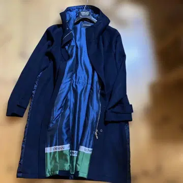 컨디션 최상 엠포리오 아르마니 롱 코트 절개 다이아몬드 퀼팅