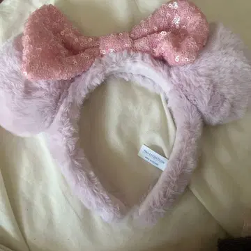 핑크 디즈니 스팽글 퐁퐁 연핑크 머리띠 미니