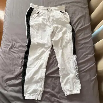 PRO CLUB 스트레이트 팬츠 M 화이트/블랙