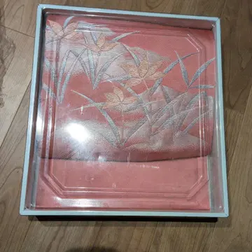 핑크 꽃과 잎 자수 만들기 오비