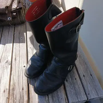 Lewis Leathers 엔지니어 부츠 사이즈 UK 8 블랙