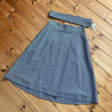 새상품급 23구 글렌체크 랩스커트 32, 작은 사이즈