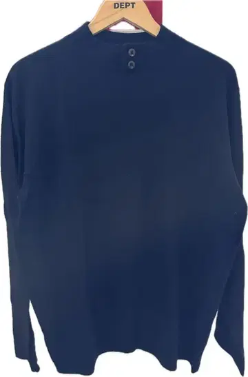 45rpm 네이비 버튼 달린 크루넥 스웨터 울 100%