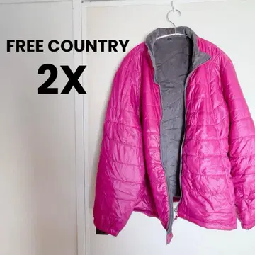 새상품급 FREE COUNTRY [ 2X ] 핑크 다운 자켓 아우터