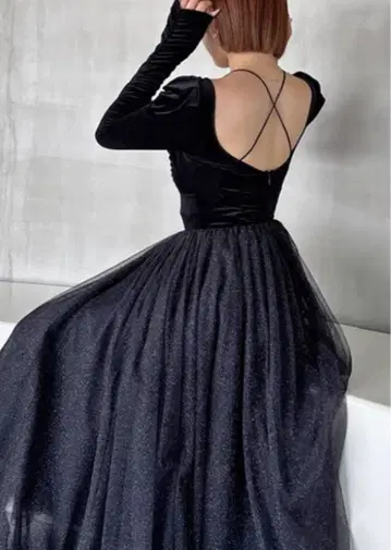 [Chacott] 벨로아 x 튤 원피스 SNIDEL