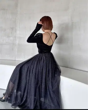 [Chacott] 벨로아 x 튤 원피스 SNIDEL