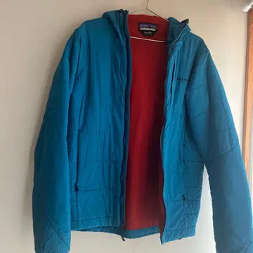 patagonia 후드 부착 다운 자켓 파랑