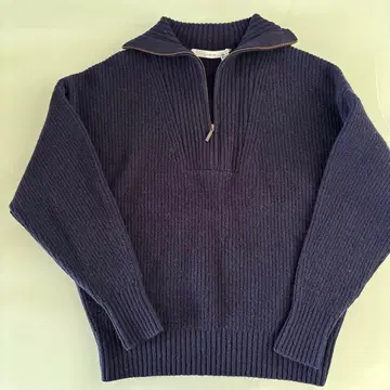 프레임워크 립 집업 풀오버 니트 스웨터