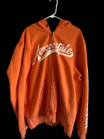 에어로포스텔 후드티 후디 오렌지 구제 의류