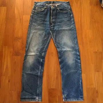 A.P.C. 스트레이트 데님 32 90s 데님 팬츠 빨간 셀비지