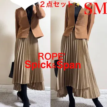 SM 수트! 로페 세탁 가능한 노카라 자켓 스픽 앤 스팬 스커트