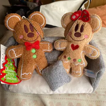 Disney Xmas 2009 진저맨형 미키 & 미니 마스코트