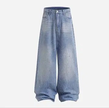 Aelfric Eden 큐빅 어플리케이션 루즈 청바지