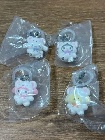 포근포근 스노우 산리오 메지루시 액세서리 4종 세트