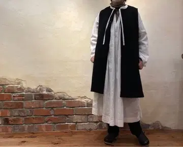 nest Robe 이중직 비버 롱베스트 블랙