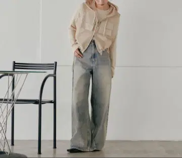 헤라 Hella 컷오프 데님 cut off denim 인디고 40