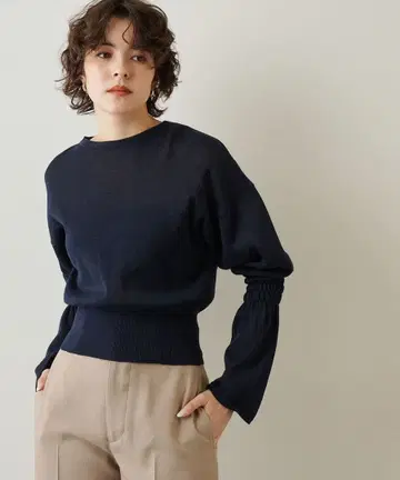 whim gazette 셔링 니트 풀오버