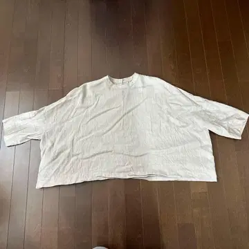 Art&Science 아이보리 린넨 오부 소매 T셔츠 M