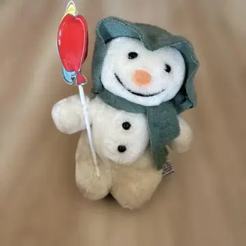 에덴사 스노우맨 오르골 레어 레트로 봉제 인형 빈티지