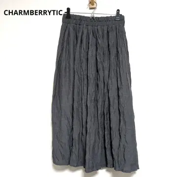 참 리 비치 [ 새상품급 ] 롱 스커트 플레어 허리밴딩 [ L 사이즈 ]