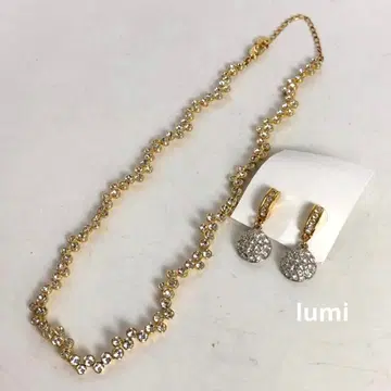 SWAROVSKI 스와로브스키 목걸이 2세트 골드 여성용