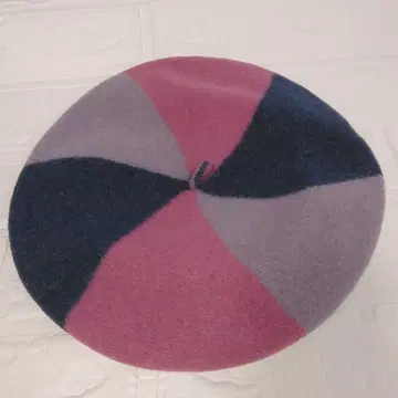 울 베레모 라벤더 x 핑크 x 네이비