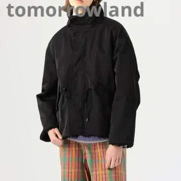 MACPHEE 폴리에스테르 트윌 리버서블 숏 모즈 코트 블랙
