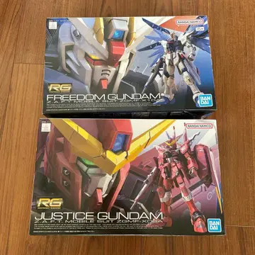미조립 RG 1/144 프리덤 건담 저스티스 건담 세트