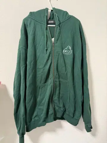 XLARGE 그린 풀 집업 후드티 XL