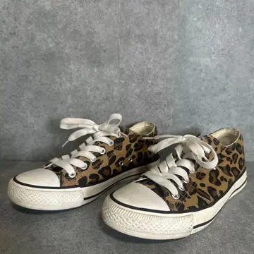 캔버스 스니커즈 여성용 로우컷 M 레오파드 무늬 저렴한