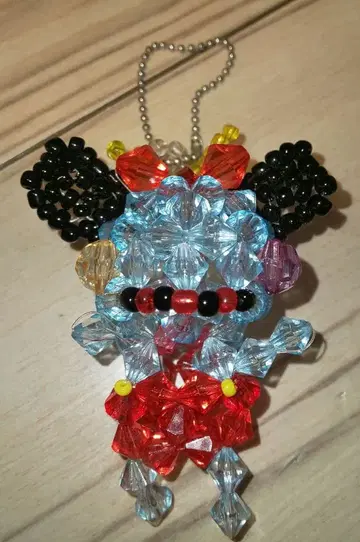 스크럼프 스티치 미키 비즈 마스코트 키링