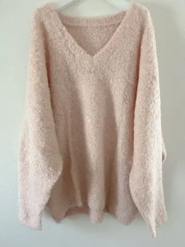 Omekashi 오메카시 루프얀 롱 니트 핑크