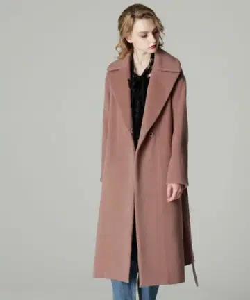 Grace Continental 울 리버 코트 핑크