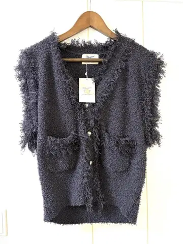 [ 택 포함 미사용 새상품급! ] 말 고 빈티지 니트 베스트 네이비