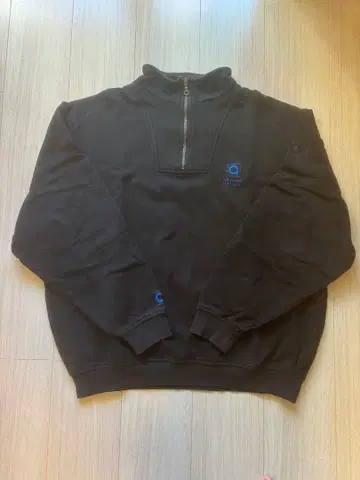 하프 지퍼 맨투맨 블랙 골프웨어