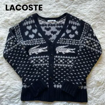 [라코스테] 니트 가디건 노르딕 하트