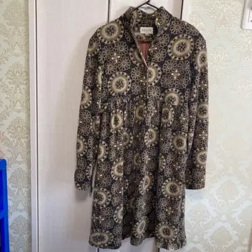 레이온 꽃무늬 네이비 원피스